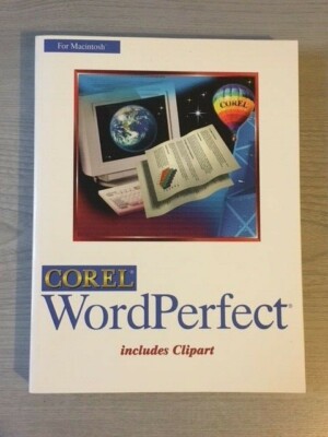 Corel Word Perfect & Clipart Apple Macintosh Mac Program 1996 Manual Book v3.51 