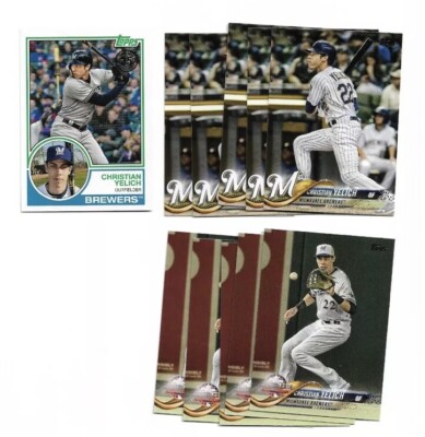 (11) 2018 Topps Update SP CHRISTIAN YELICH VARIATION INSERT LOT! BREWERS STAR