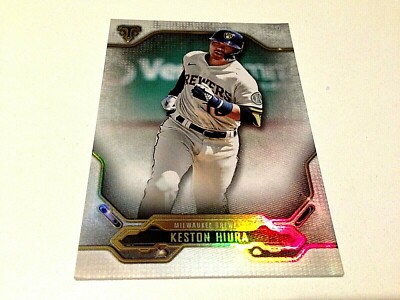 Keston Hiura 2020 Topps Triple Threads Hologold Refractor Base Card #50 Brewers