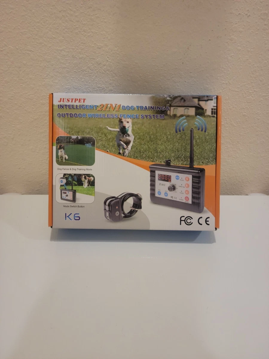 JUSTPET Intelligent Dog Wireless Fence Training Collar 2 in 1 System K6