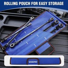 Workpro Extra Long Flex-head Ratcheting Wrench Set Metric 8-19 Mm 72-teeth Cr-v