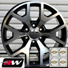 20 X9 Inch Chevy Silverado 1500 Oe Replica Honeycomb Wheels Machined Black Rims