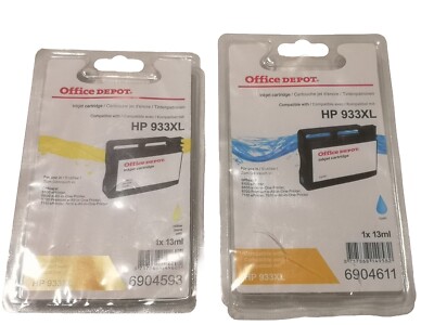 2 x HP933XL TINTENPATRONEN HP 933XL CYAN & Gelb OFFICE DEPOT