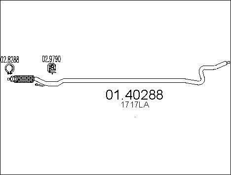 Tuyau d'échappement Peugeot 207 CC 1.6 HDi tube intermédiaire pour moteur diesel