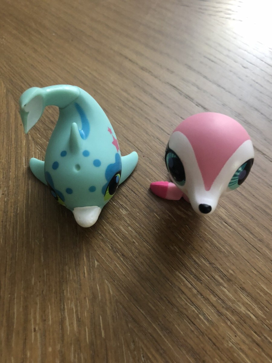 Littlest Pet Shop LPS Totally Talented Pink Seal 2686 Blue Dophin