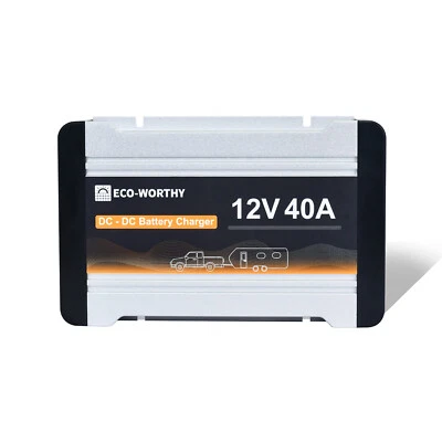 ECO-WORTHY 12V 40A DC-DC Batterie Ladegerät MPPT Ladebooster für LiFePO4 Batterie Gel