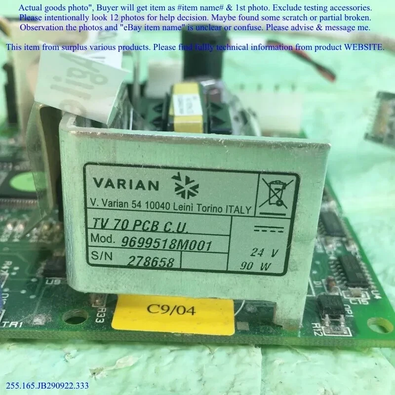 Agilent Varian TV70 9699518, VS PD03 Turbo Pump drive as photo,sn:8658, FedExDHL - Image 3 of 4