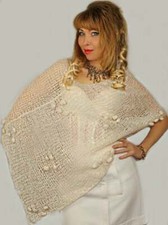 Ivory summer boho weddings,Knit Poncho,Chunky Shrug,Bolero Shrug,Knitted Bolero,