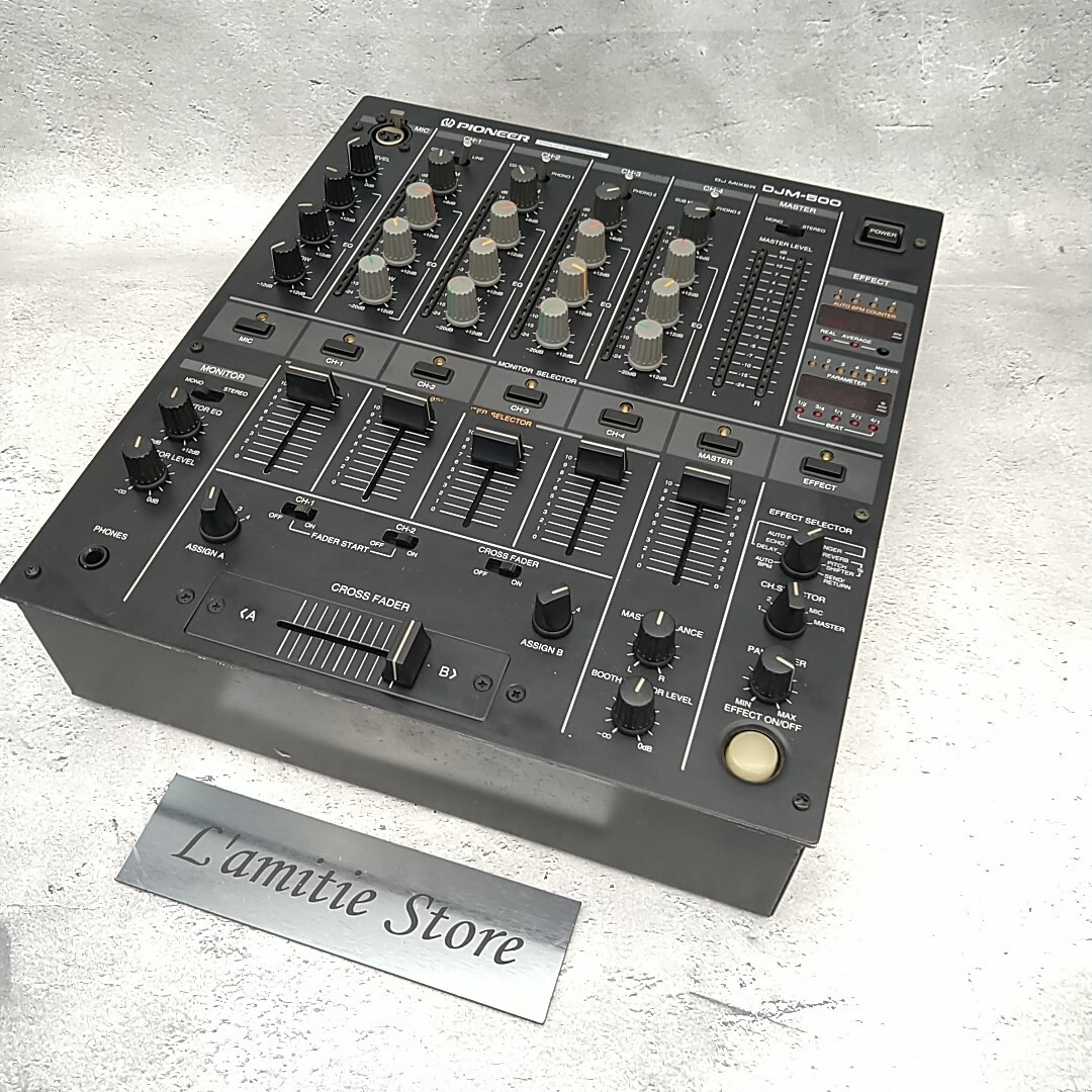 Pioneer DJM-500 DJミキサー 通電LINE出音のみ確認 ジャンク Vintage