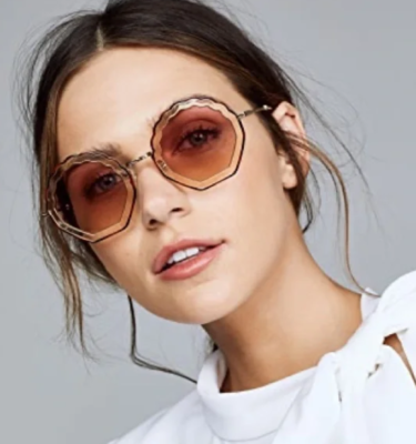 Chloe Tally Seashell Sunglasses in Havana Sand/Grad Rose  display picture 2