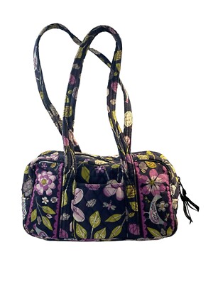 Retired Vera Bradley FLORAL NIGHTINGALE Bird Little Betsy Shoulder Bag Zip READ