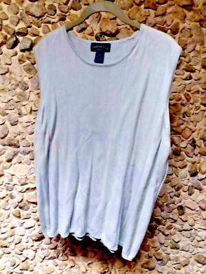 Charter Club woman's soft blue knit shell fine gauge knit size 3X only $12.99