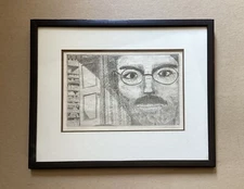 Vintage Original Etching On Paper Of A Gentleman From Israel