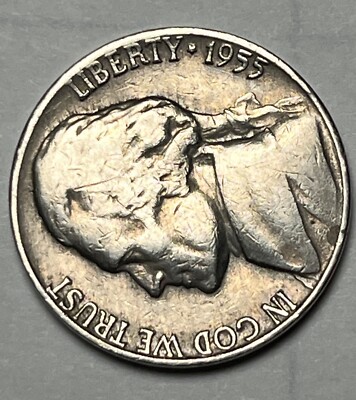 Multiple Errors 1955 Jefferson Nickel D Mint Mark, 