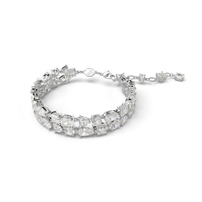 スワロフスキーMesmera ブレスレット Mesmera bracelet, Mixed cuts, Scattered design, White, Rhodium plated