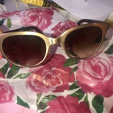 Donna Karan 140 9601S 714 Titanium Brown Oval Sunglasses/ C