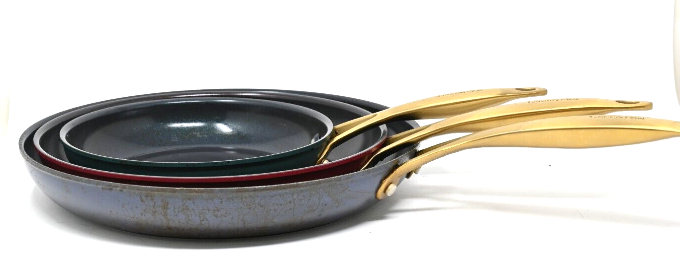 GreenPan 3 Piece Skillet Pan Set JEWEL Colors Nonstick for sale online