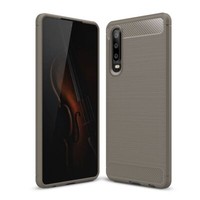 Huawei P30 HüLle Case Handy Cover Schutz Tasche SchutzhüLle Bumper Schale Grau