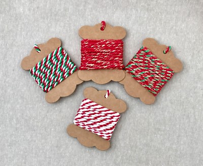 Dickes Grobgarn 5 mm Weihnachten Verpackung Schnur Metallic Gold Rot Grün