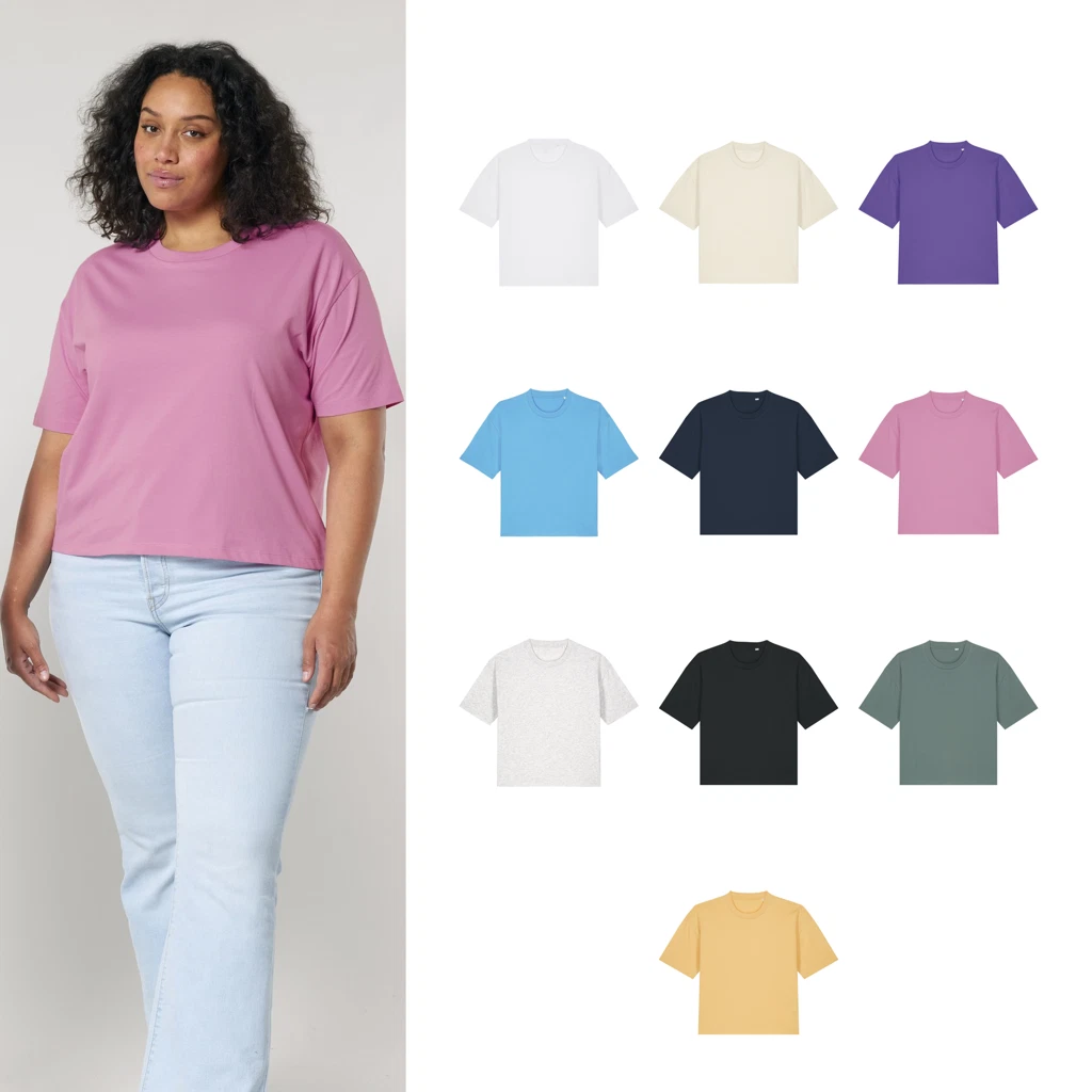 Maglietta Donna Manica Corta A Righe Viola – Top Raglan Leggero E Morbido – Taglia L