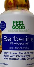 FEEL GOOD Superfoods Berberine Phytosome High Absorption, 120 Vegan Capsules