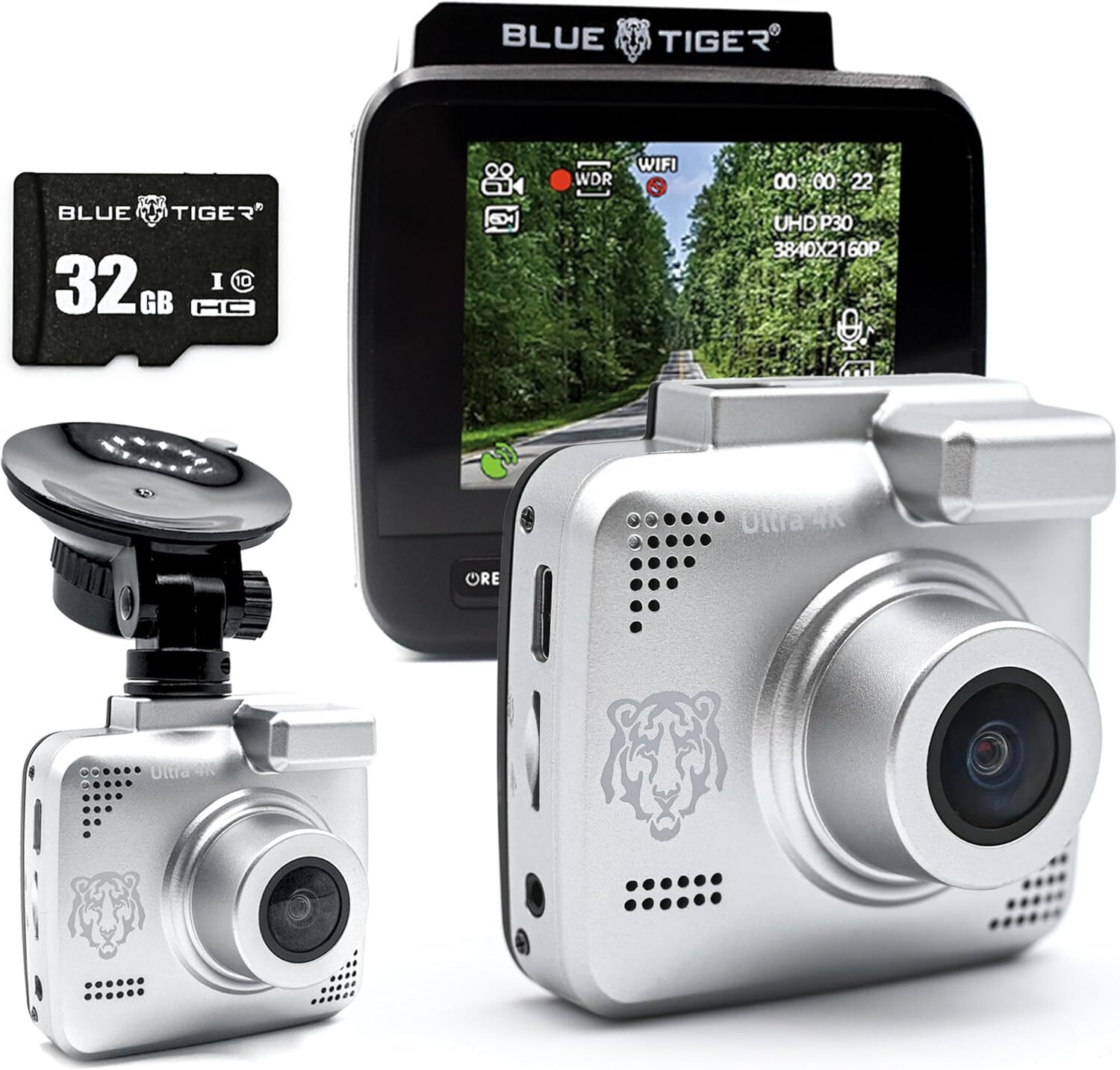 4K Ultra HD Dash Cam with 170° Wide Angle Lens and Auto Recording-image