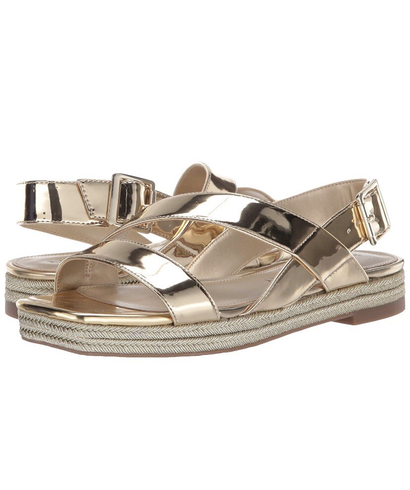 Katy Perry The Lenore Gold Sandals W/ Ankle Strap NWOT Women's