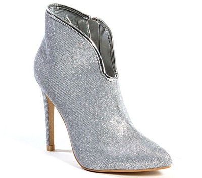 high heel glitter boots