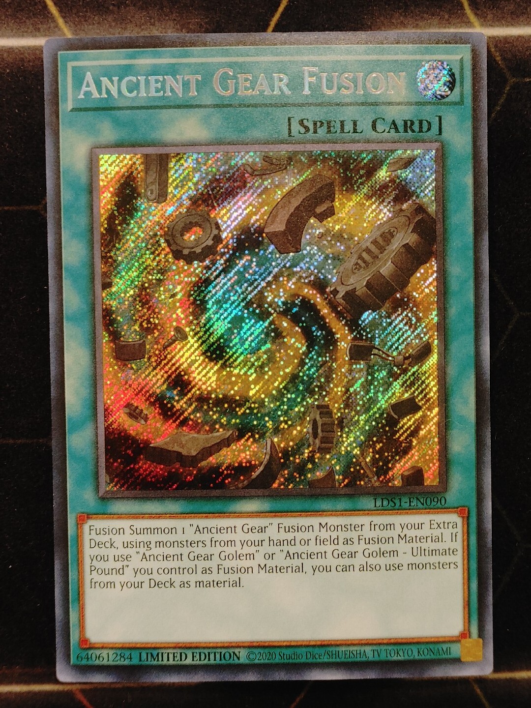 Ancient Gear Fusion LDS1-EN090 Limited Secret Rare NM Yu-Gi-Oh Card
