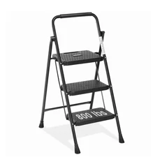 3 Step Ladder, Step Stool for Adults,3 Step Ladder Folding Step Stool