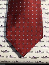 BROOKS BROTHER Silk Red Basket Weave Design Tie BRAND NEW