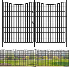 5 Panels No Dig Outdoor Garden Fence for Yard, 40 In H X 12 Ft L Animal Barrie