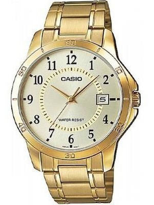 GOLDENE HERRENUHR CASIO MTP-V004G-9B (zd047a) + BOX