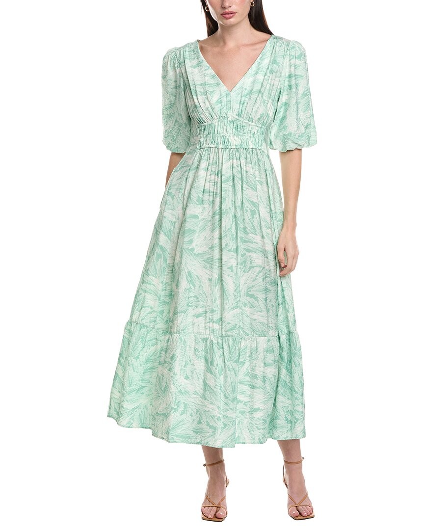 maison tara dresses Maison Tara Women's V-Neck Chiffon Maxi Dress