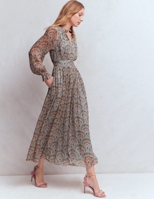 Boden Multi Paradise Gardens Romantic Ruffle Neck Dress - BNWT £199 - Size 10 R