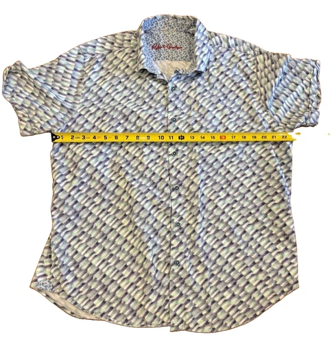 Robert Graham Shirt Men's XL Button Up Abstract Short Sleeve Classic Fit Cotton image 6