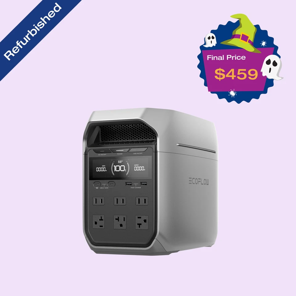 Портативная электростанция EcoFlow DELTA 3 Plus 1024 Вт 1800 Вт аккумулятор LFP отремонтированный