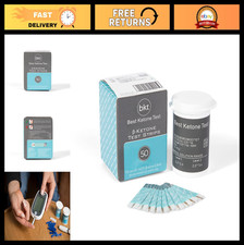 Blood Ketone Test Strips 50ct for BKT Meter - Compatible with Keto-Mojo TD-4279