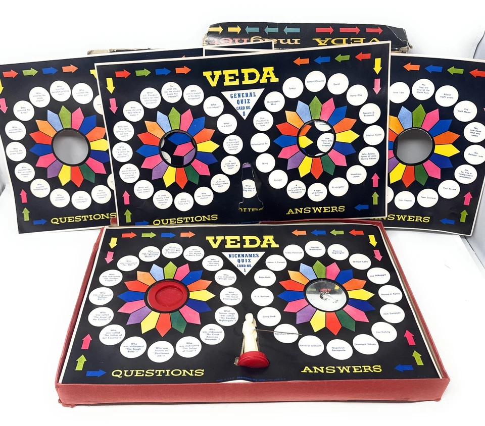 Veda The Magic Answer Man Toy Game Set By Pressman Vintage 1950s - Image 2 of 4