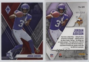 2023 Panini Phoenix Rookies Red /250 Jordan Addison #109 Rookie RC