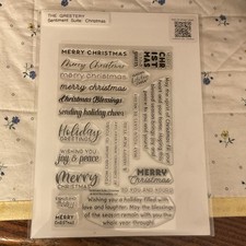 The Greetery Sentiment Suite: Christmas. Clear Unmounted Stamps. 2019Cardmaking