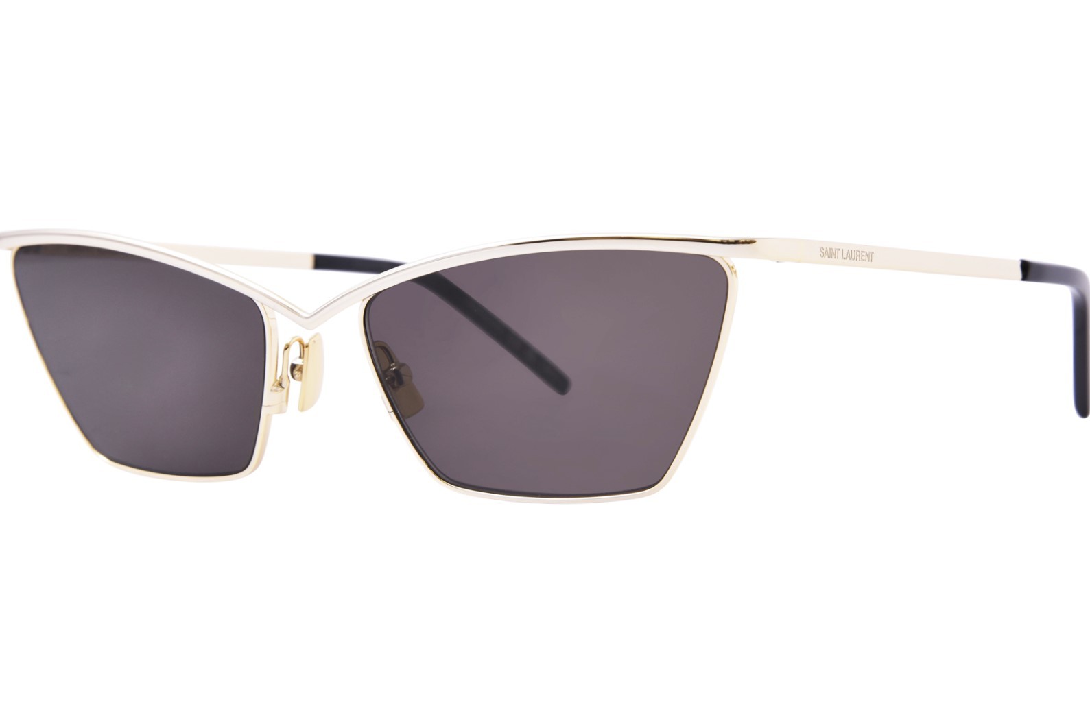 Saint Laurent SL 637 003 occhiali da sole donna oro nero occhio di gatto 57 mm