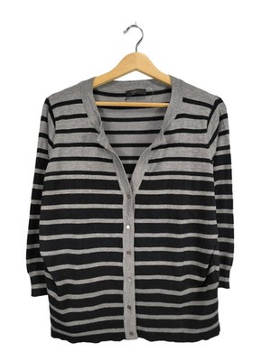 CYRUS Strick Cardigan Damen Strickbekleidung Gr. DE 42 hellgrau-schwarz