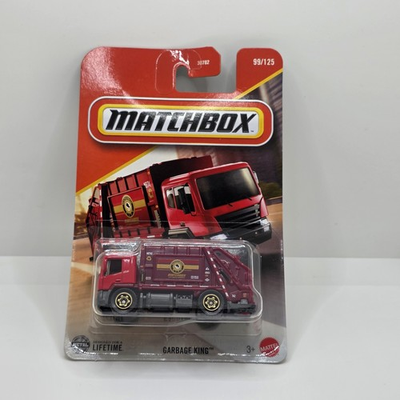 #ad Matchbox 2025 Red City Waste Services Garbage King Trash Truck # 99 125 $1.99