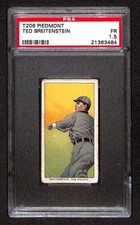 1909 T206 #479 Ted Breitenstein PSA 1.5 FAIR Piedmont C104253