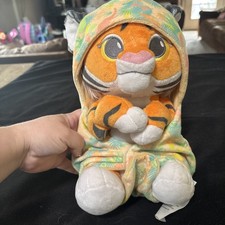 Disney Parks Animal Kingdom Baby Tiger Cub Hoodie Pouch Blanket 10" Plush Doll