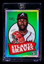 Michael Harris II RARE REFRACTOR HOLO INVESTMENT ROOKIE CARD Atlanta Braves SSP. rookie card picture