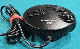 Sega Saturn 3D Controller Pad MK-80177 Genuine OEM Black Super clean and tested 