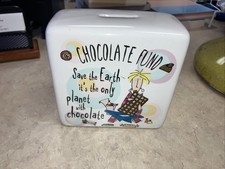 Caja de dinero con fondo de chocolate banco nacido para comprar novedad regalo para amantes de los dulces