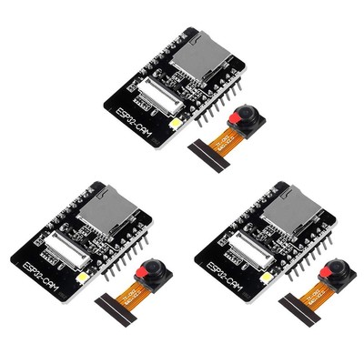 3 Pack ESP32-CAM WiFi + Bluetooth Module Development Board with OV2640 Camera...